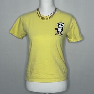 Riot Society Yellow Panda Graphic T-Shirt Japanese Ramen Streetwear